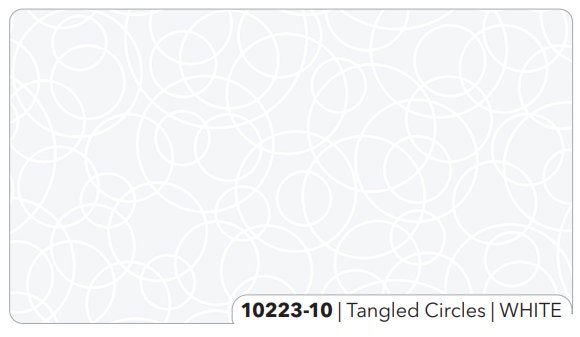 Tangled Circles White on White - Sold by the Half Yard - Patrick Lose Studios - Northcott Fabrics - 10223-10