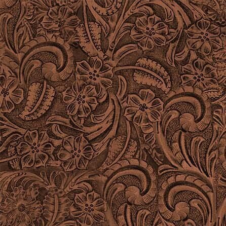 Tooled Leather in Mahogany - Sold by the Half Yard - Big Sky Country - Michael Miller Fabrics - CX11306-MAHO-D
