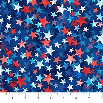 Patriot Stars on Navy - Sold by the Half Yard - Northcott Fabrics - DP25543-48
