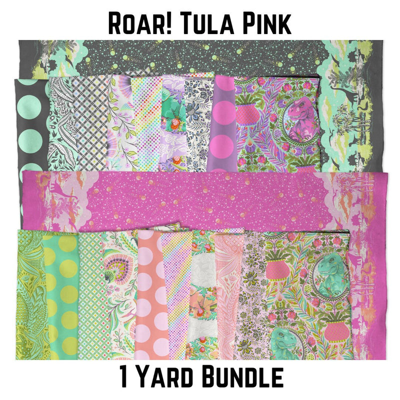 Tula Pink Roar! Yardage Bundle PREORDER - Choose 1/2 yard or 1 yard Cuts - PREORDER PRICE - 100% Cotton - Free Spirit - April 2024 ship date