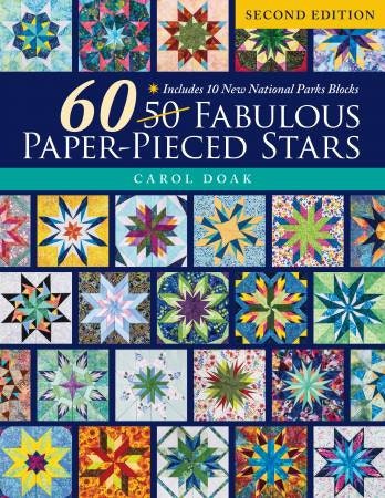60 Fabulous Paper-Pieced Stars Quilt Book by Carol Doak - Softcover Book - Foundation Paper Piecing