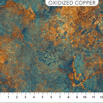 Oxidized Copper Stonehenge Gradations II - Sold by the Half Yard - Stonehenge - Linda Ludovico for Northcott Fabrics - 26756-68