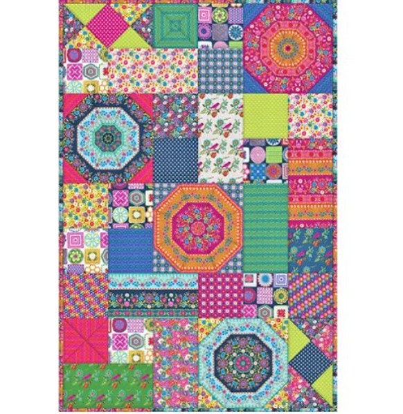 Vintage Soul Quilt Kit featuring fabric from Cathe Holden - 45.5" x 68"