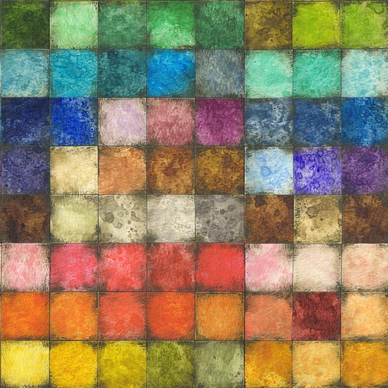 Colorblock Patchwork by Tim Holtz (large block) - Sold by the Half Yard - FreeSpirit Fabrics - PWTH178.MULTI