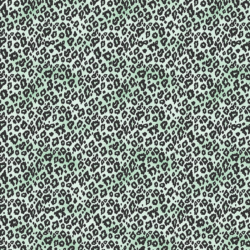 Mylah's Garden Leopard Mint - Sold by the Half Yard - Clothworks - Y3950-110