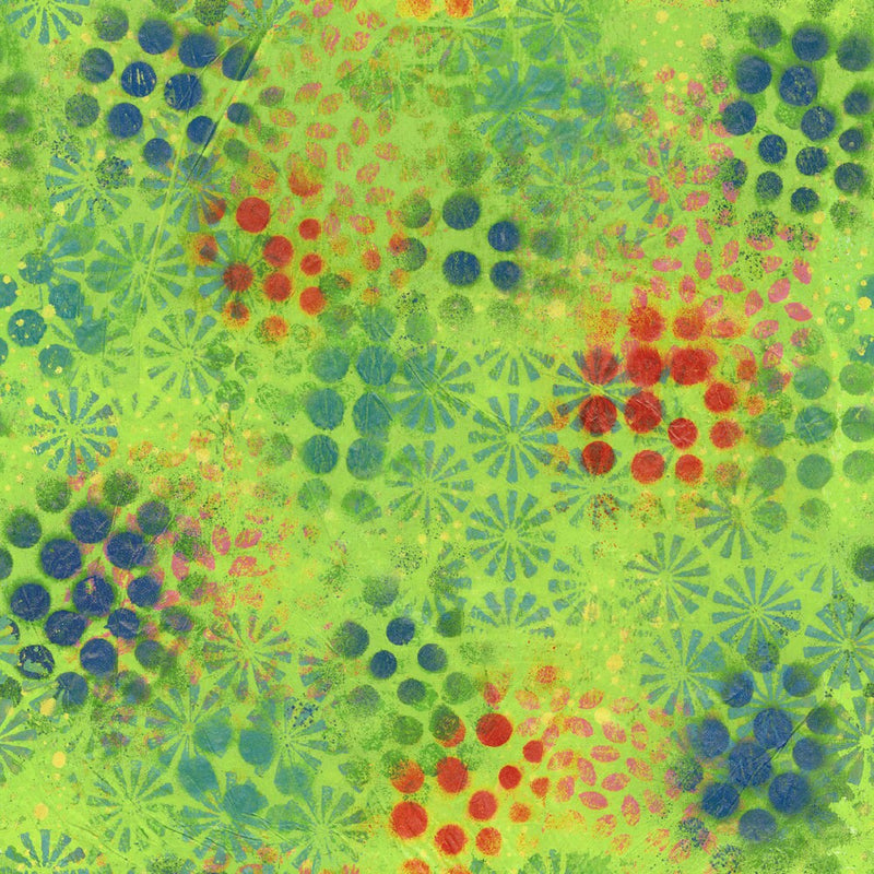 Spotty - Lime - Sold by the Half Yard - Butterfly Fields by Sue Penn - PWSP065.LIME