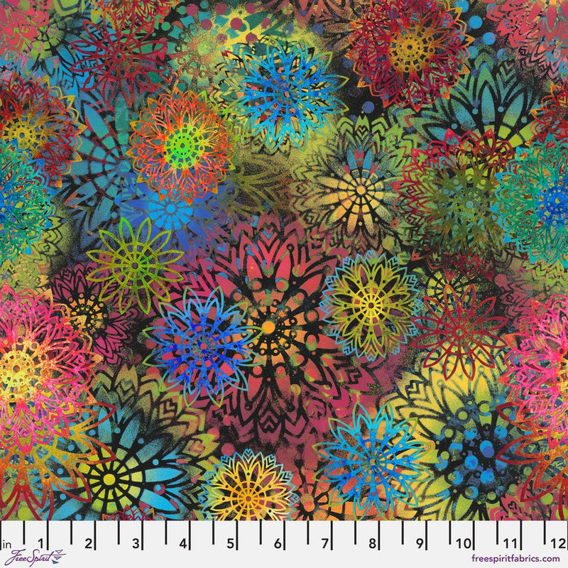 Fireworks - Multi - Sold by the Half Yard - Butterfly Fields by Sue Penn - PWSP069.MULTI