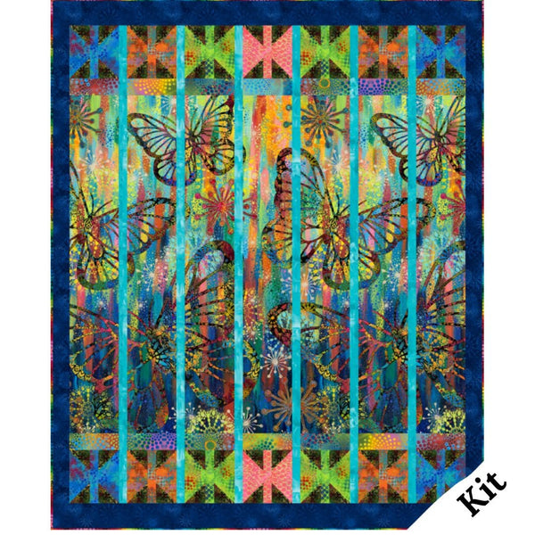 All A Flutter Quilt Kit - 52" x 64" - Butterfly Fields - Sue Penn for FreeSpirit Fabrics