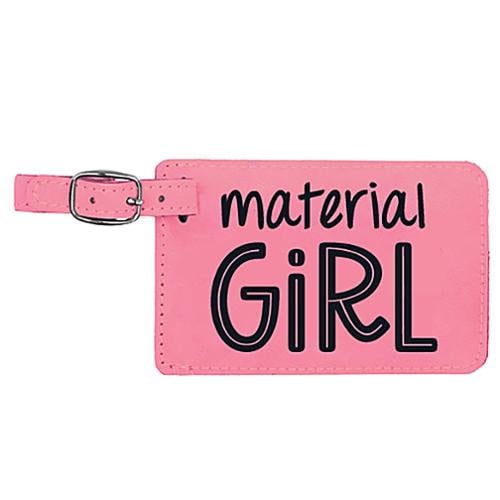 Sewing Luggage Tag - Material Girl Pink