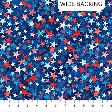 Patriot Stars 108” Quilt Backing Fabric - Sold by the Half Yard - 100% Cotton - DP25546-46