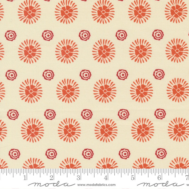 Cadence Dots Rust on Cream - Sold by the Half Yard - Crystal Manning for Moda Fabrics - 11917-11