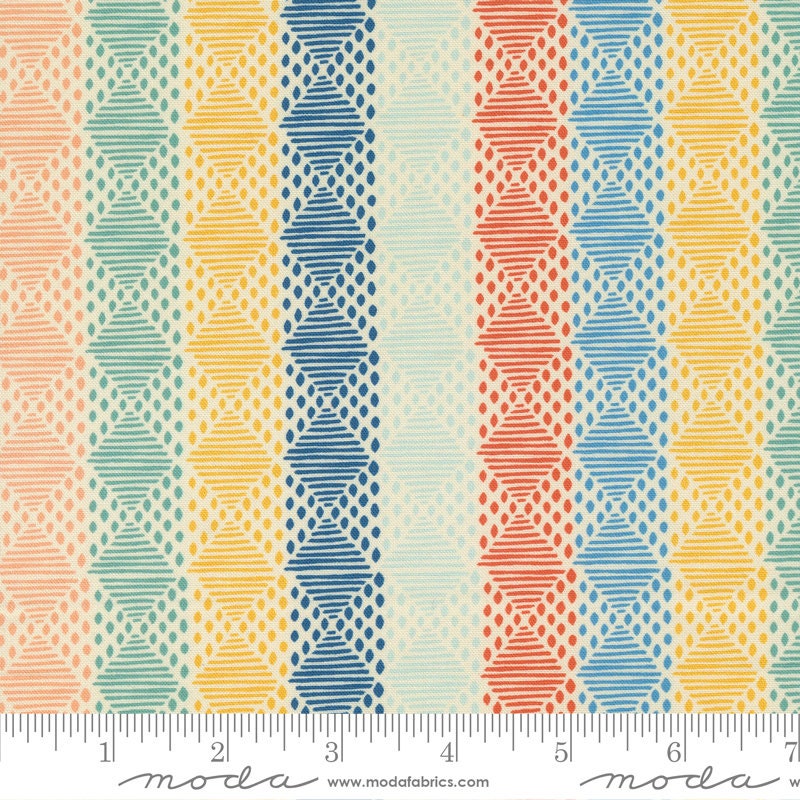 Cadence Stripes Multi - Sold by the Half Yard - Crystal Manning for Moda Fabrics - 11915-11