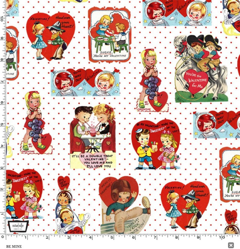 Be Mine Red - Sold by the Half Yard - Michael Miller Fabrics - Valentine’s Day - DCX10986-REDX