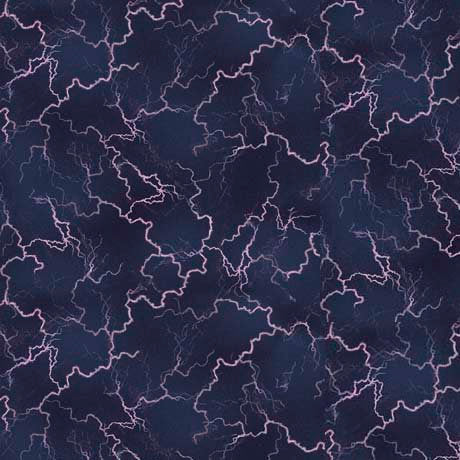 Lightning Sky Navy - Priced by the Half Yard - Wild Bison by Dallen Lambson for QT Fabrics - 30031 N