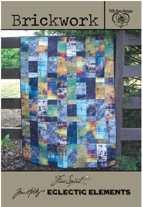 Brickwork Quilt Bundle featuring Fabric by Tim Holtz and Pattern by Villas Rosa Designs - 45" x 60"