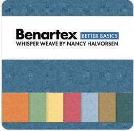 Whisper Weave 5 x 5 Pack - 42 pcs - 100% Cotton - Nancy Halvorsen for Benartex - WHWV5PK