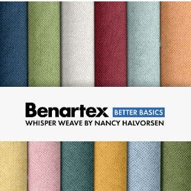 Whisper Weave 5 x 5 Pack - 42 pcs - 100% Cotton - Nancy Halvorsen for Benartex - WHWV5PK