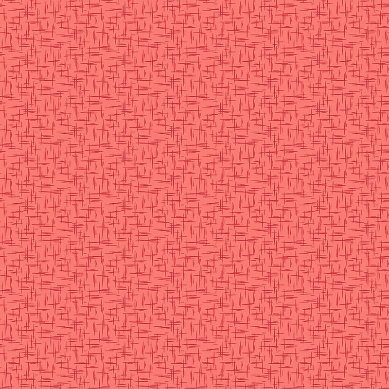 Mylah's Garden Crosshatch Coral - Sold by the Half Yard - Clothworks - Y3951-39