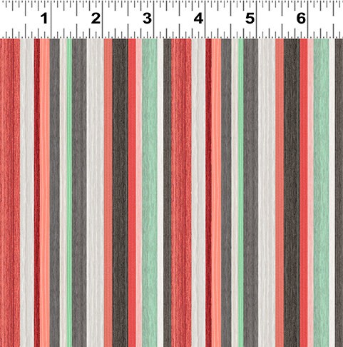 Mylah's Garden Stripe Multi - Sold by the Half Yard - Clothworks - Y3948-55