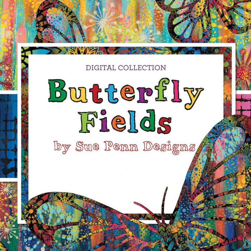 Fireworks - Multi - Sold by the Half Yard - Butterfly Fields by Sue Penn - PWSP069.MULTI