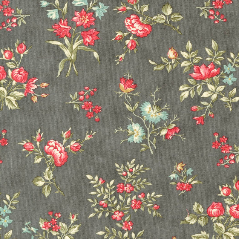Grateful Garden Charcoal - Priced by the Half Yard - Etchings Benefiting the Parkinson's Foundation - 3 Sisters - Moda Fabrics - 44331 15