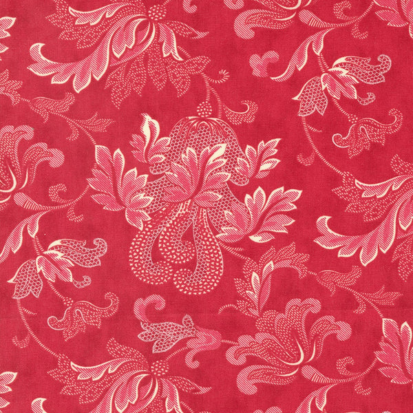 Friendly Flourish Damask Red - Priced by the Half Yard - Etchings - Parkinson's Foundation - 3 Sisters - Moda Fabrics - 44335 13