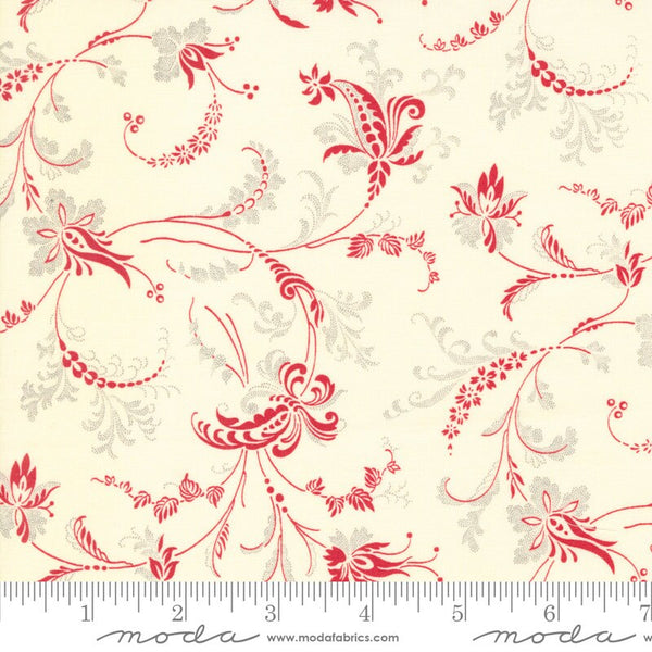 Serene Scroll Red - Priced by the Half Yard - Etchings - Parkinson's Foundation - 3 Sisters - Moda Fabrics - 44333 22