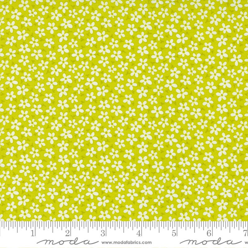 Ditsy Daisy in Limeade - Priced by the Half Yard - Sweet and Plenty by Me and My Sister Designs for Moda Fabrics - 22454 18