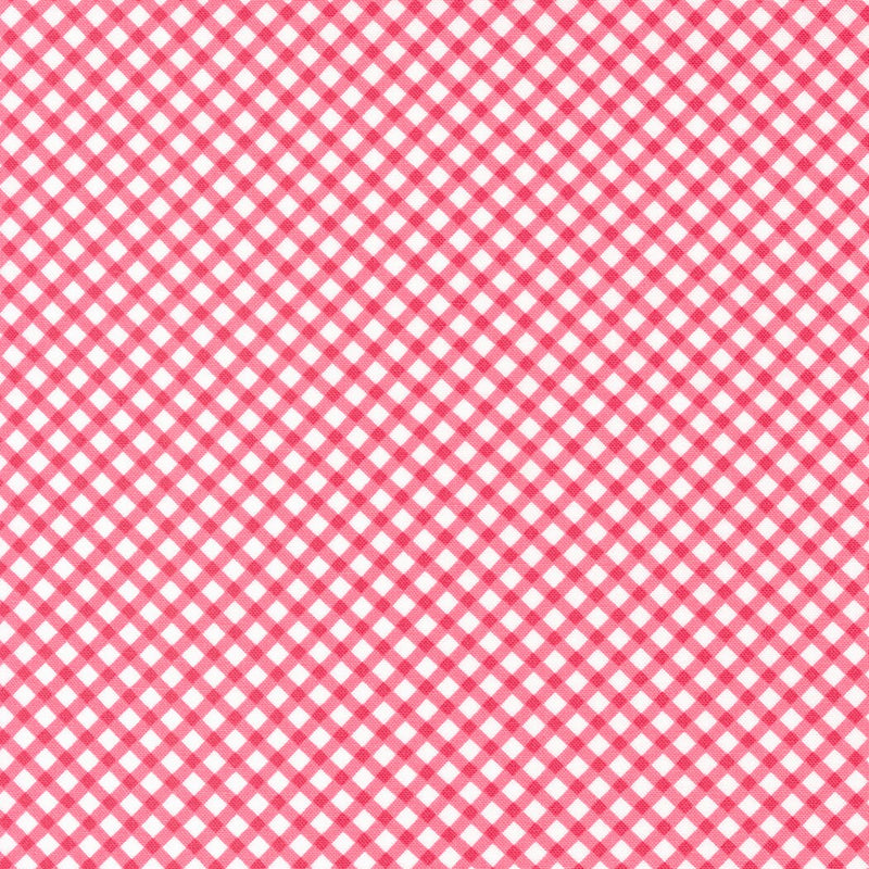 Gingham Checks Soft Red - Priced by the Half Yard - Ellie by Brenda Riddle Designs for Moda Fabrics - 18765 11