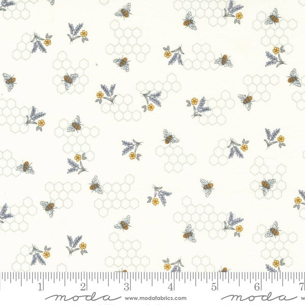 Bees and Lavender on Milk - Sold by the Half Yard - Honey and Lavender by Deb Strain for Moda Fabrics - 56087 11