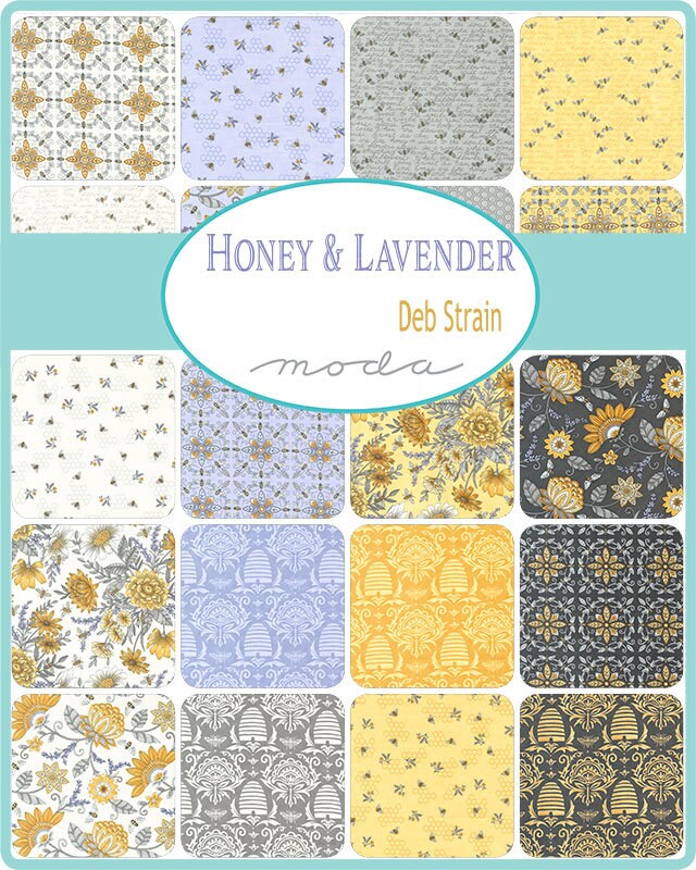 Bees and Lavender on Milk - Sold by the Half Yard - Honey and Lavender by Deb Strain for Moda Fabrics - 56087 11