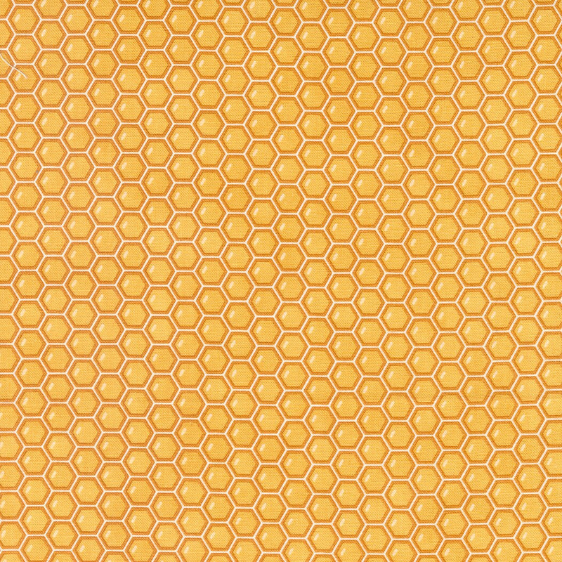 Honeycomb on Beeskep Gold - Sold by the Half Yard - Honey and Lavender by Deb Strain for Moda Fabrics - 56085 14