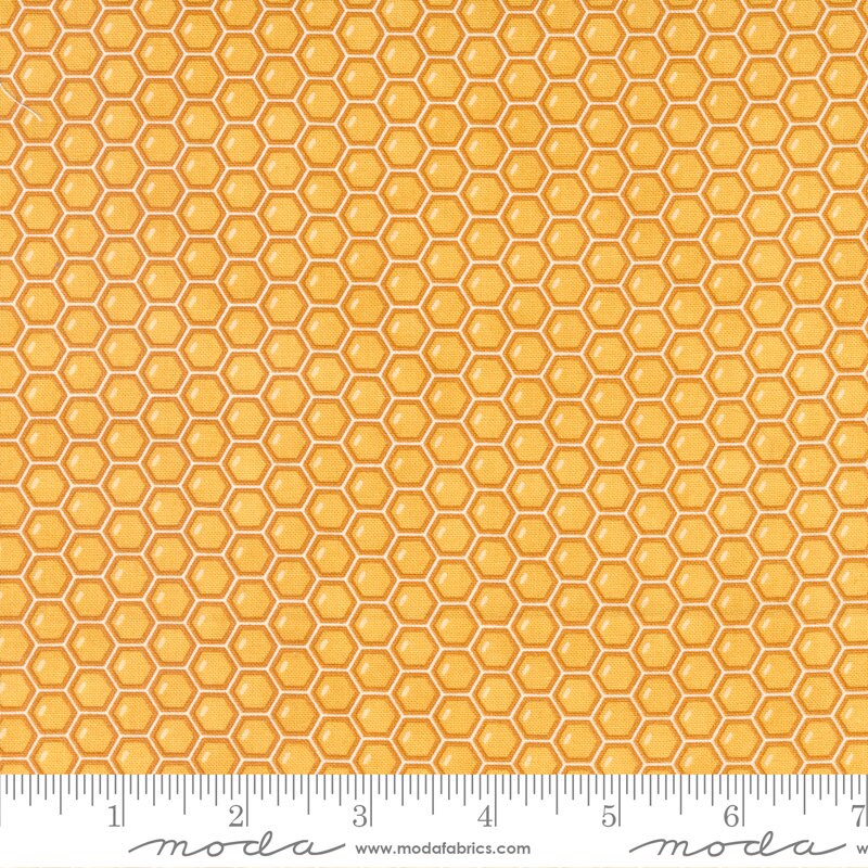 Honeycomb on Beeskep Gold - Sold by the Half Yard - Honey and Lavender by Deb Strain for Moda Fabrics - 56085 14