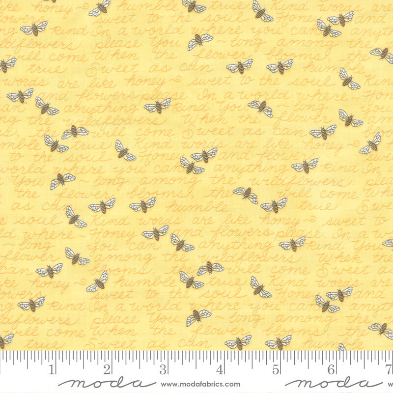 Bees and Lavender on Honey - Sold by the Half Yard - Honey and Lavender by Deb Strain for Moda Fabrics - 56087 12