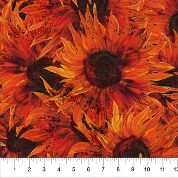 Sunflower Flock - Sold by the Half Yard - Stephanie Brandenberg of Frond Design Studio for Northcott Fabrics - 40081-38