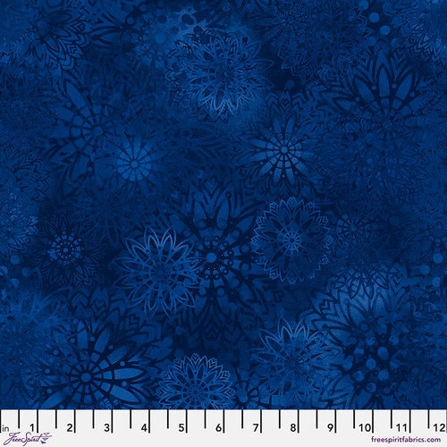 Medallions Navy - Sold by the Half Yard - Textures by Sue Penn - PWSP016.NAVY