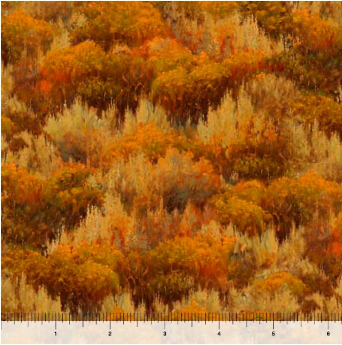 Grassland Rust - Priced by the Half Yard - Wild Bison by Dallen Lambson for QT Fabrics - 30030 T