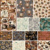 Time Travel Luggage - Priced by the Half Yard - Urban Essence Designs for Blank Quilting - 3019-39 Brown