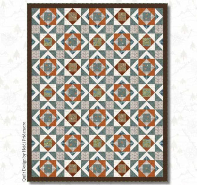 Tree Mountain Zig Zag Flannel Rust - Priced by the Half Yard - The Mountains are Calling by Janet Nesbitt for Henry Glass - F-3133-35 Rust