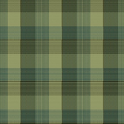 Window Pane Plaid Flannel Green - Priced by the Half Yard - The Mountains are Calling by Janet Nesbitt for Henry Glass - F-3137-66 Green