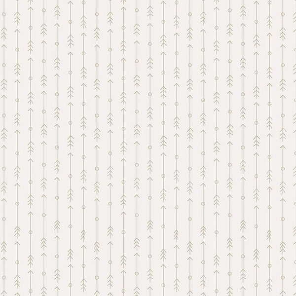 Arrow Stripe Flannel Cream - Priced by the Half Yard - The Mountains are Calling by Janet Nesbitt for Henry Glass - F-3135-44 Cream