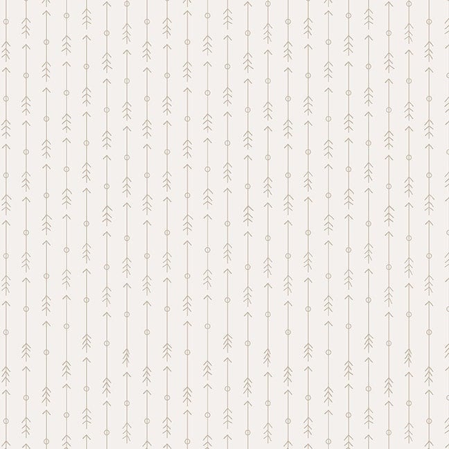 Arrow Stripe Flannel Cream - Priced by the Half Yard - The Mountains are Calling by Janet Nesbitt for Henry Glass - F-3135-44 Cream