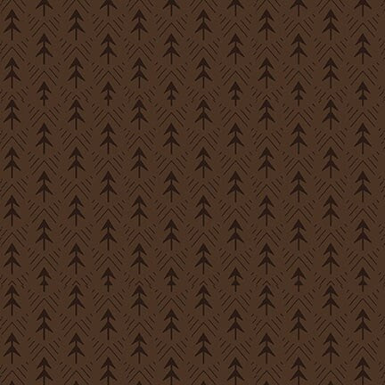 Tree Texture Flannel Brown - Priced by the Half Yard - The Mountains are Calling by Janet Nesbitt for Henry Glass - F-3134-38 Brown