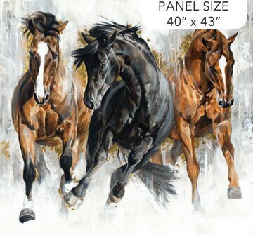 Stallion Panel 40" x 44" - Elise Genest for Northcott Fabrics - P26810 92
