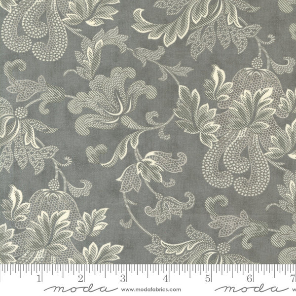 Friendly Flourish Damask Charcoal - Priced by the Half Yard - Etchings - Parkinson's Foundation - 3 Sisters - Moda Fabrics - 44335 15