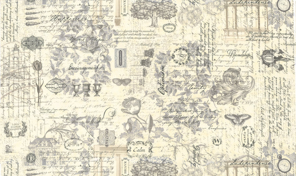 Perseverance Collage Toile Parchment - Priced by the Half Yard - Etchings - Parkinson's Foundation - 3 Sisters - Moda Fabrics - 44339 11
