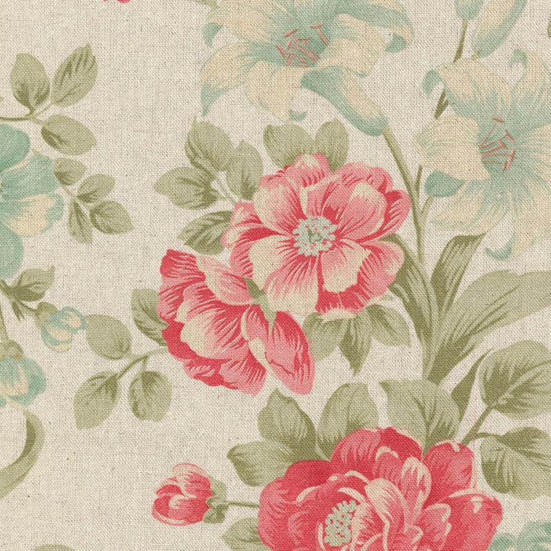 Mochi Linen Bold Blossoms - Priced by the Half Yard - Etchings - Parkinson's Foundation - 3 Sisters - 44330 11L