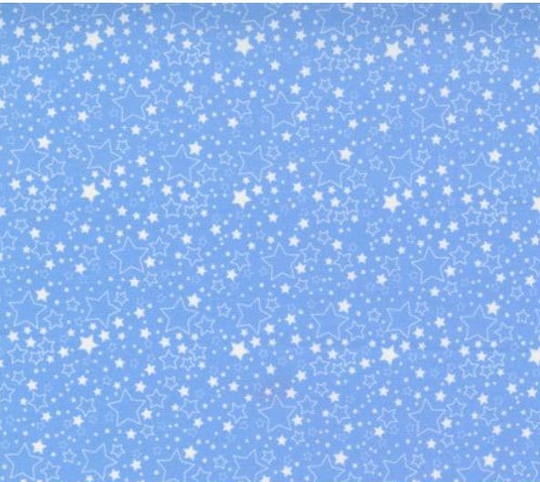 Stars and Stars Sky Blue - Sold By the Half Yard - Holiday Americana by Stacy Iest Hsu for Moda Fabrics - 20764 14