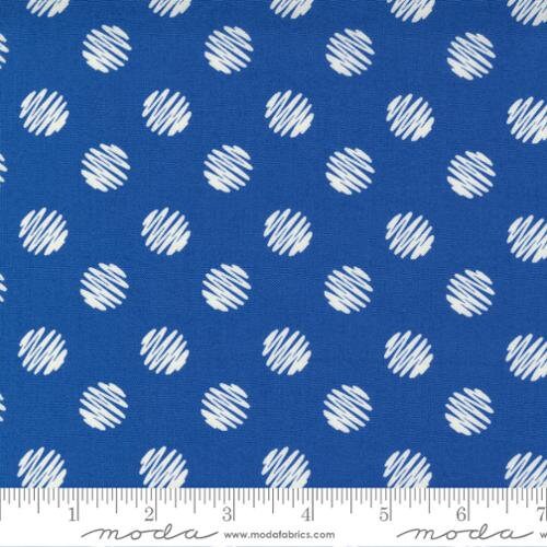 Scribble Sketch Dot Blueberry - Priced by the Half Yard - Picnic Pop by April Rosenthal for Moda Fabrics - 22437 19