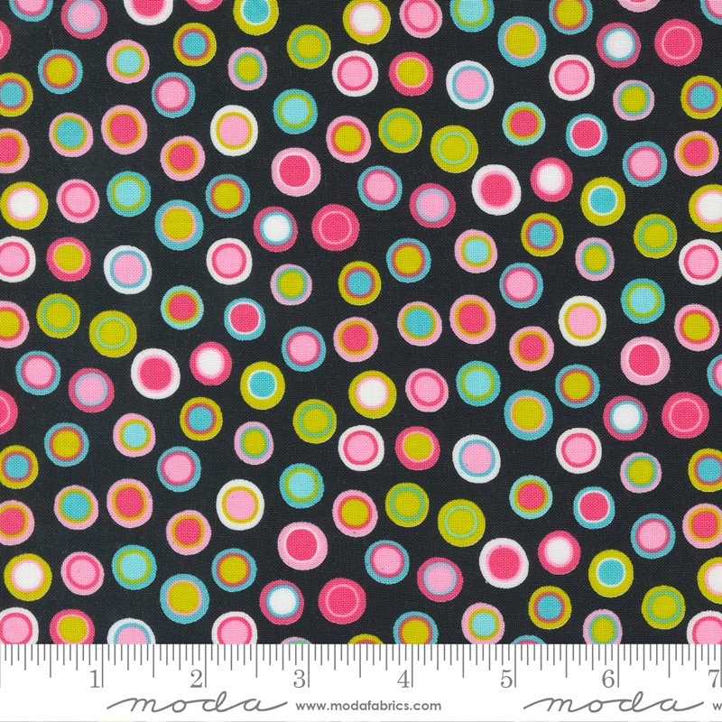 Inner Dots in Black Licorice - Priced by the Half Yard - Sweet and Plenty by Me and My Sister Designs for Moda Fabrics - 22453 12